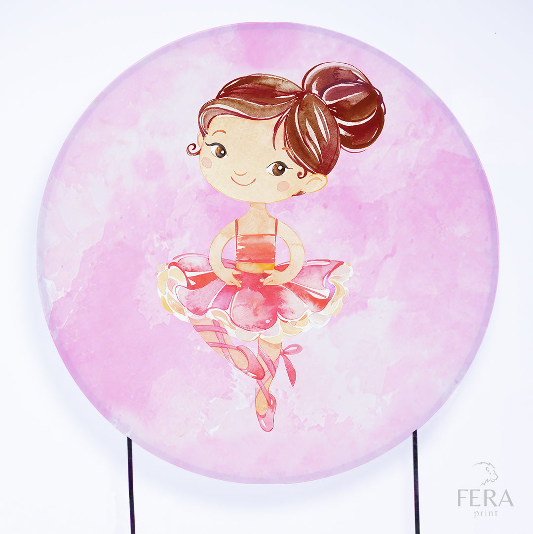 Painel Redondo Bailarina Moça Sublimado