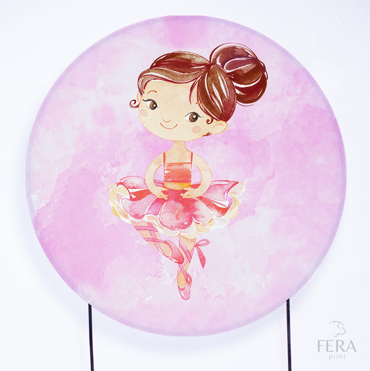 Painel Redondo Bailarina Moça Sublimado