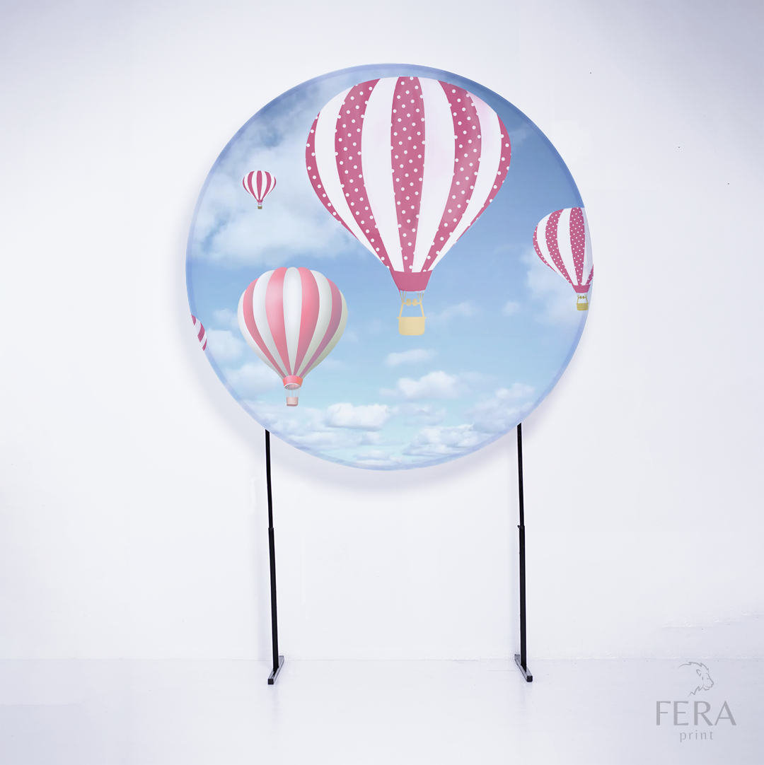 Kit Capa Cilindros + Capa Painel Balão Rosa Sublimado