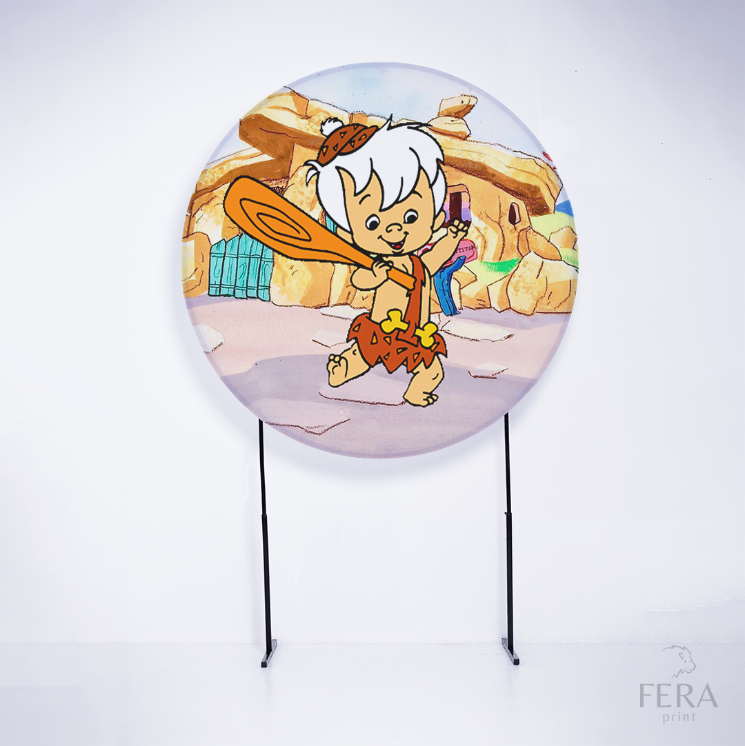 Painel Redondo Menino Animado   Sublimado