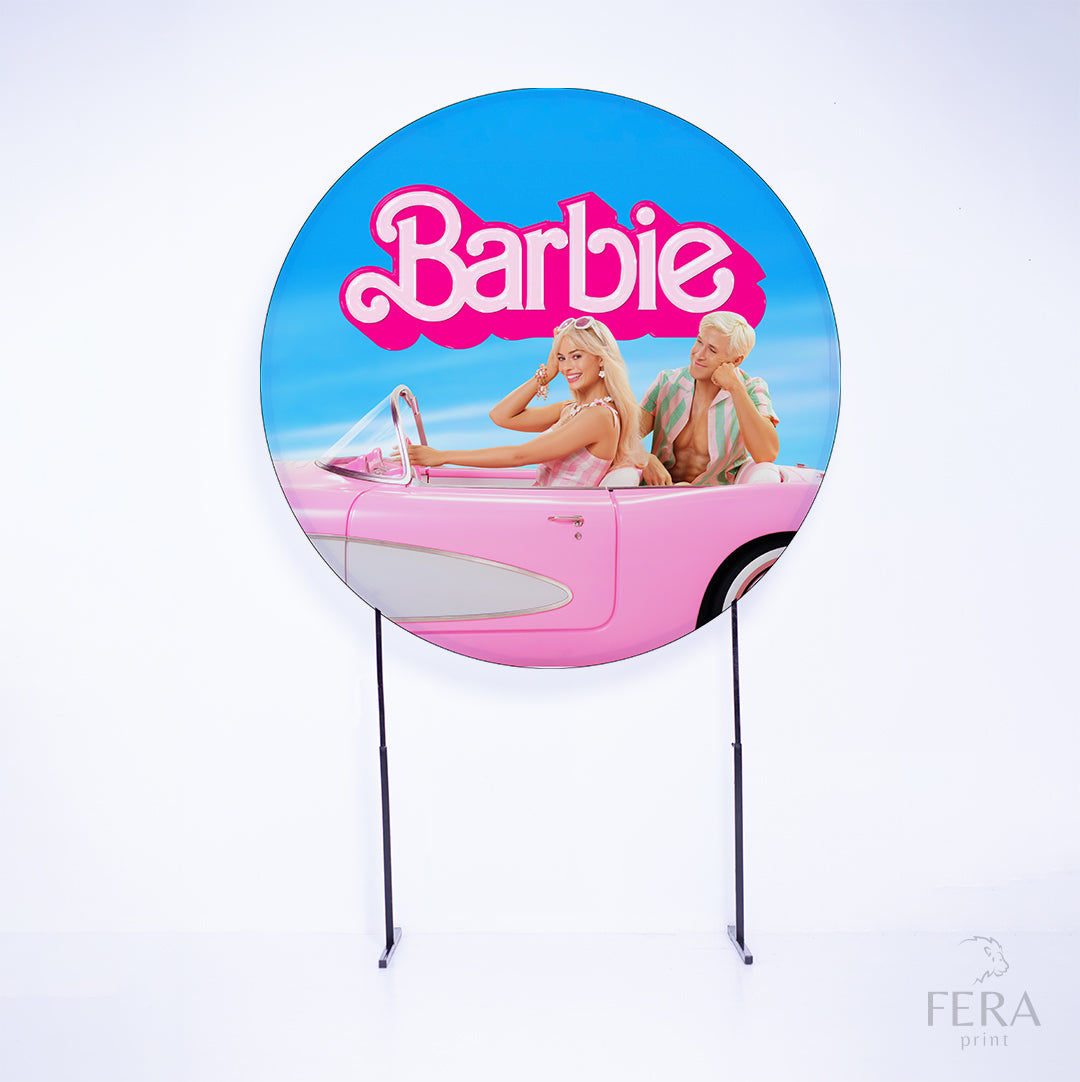 Painel Redondo Boneca Loira Sublimado