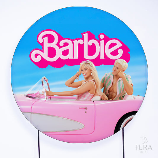 Painel Redondo Boneca Loira Sublimado