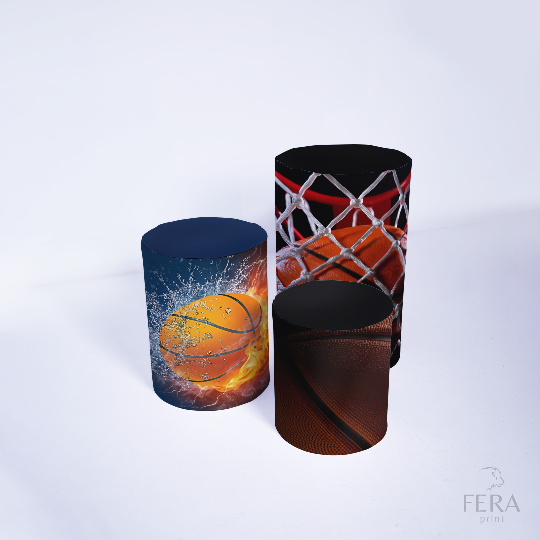 Kit Capa Cilindros + Capa Painel Basquete Sublimado