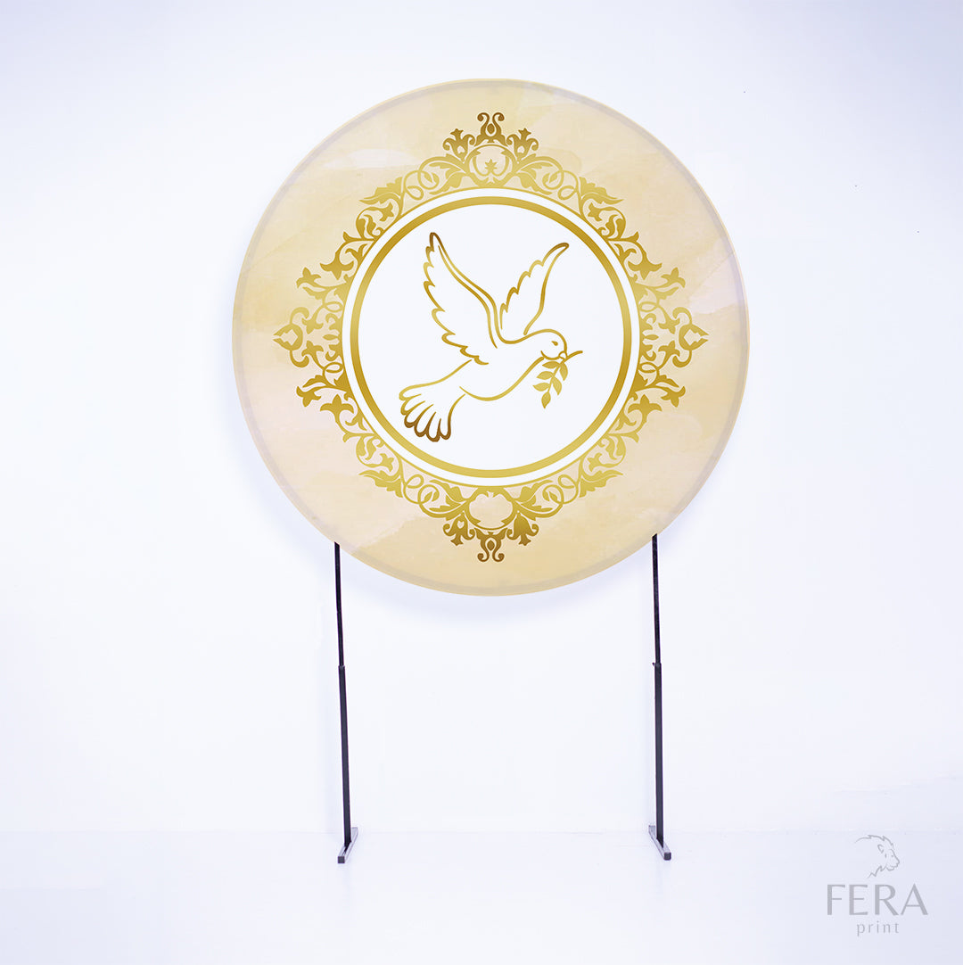 Painel Redondo Batizado Sublimado