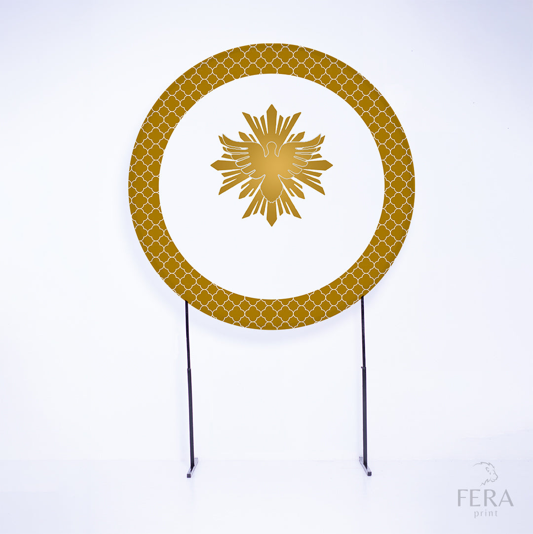 Painel Redondo Batizado Sublimado