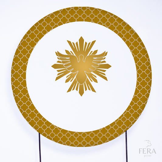 Painel Redondo Batizado Sublimado