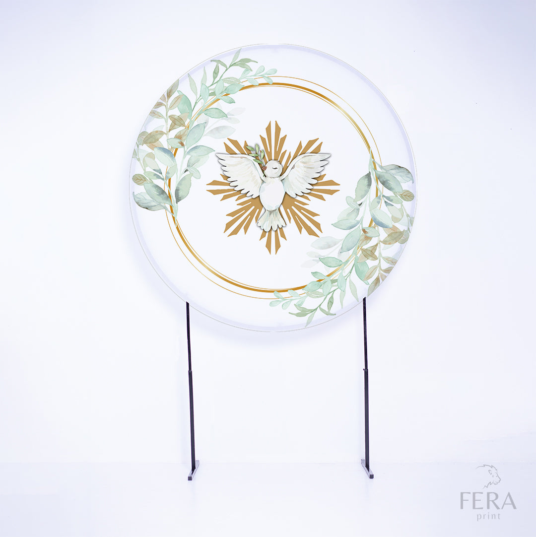 Painel Redondo Batizado Sublimado