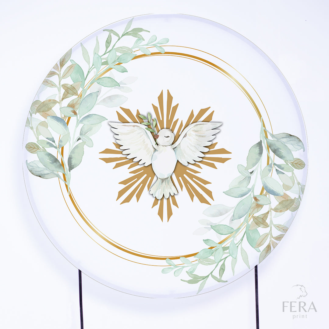 Painel Redondo Batizado Sublimado