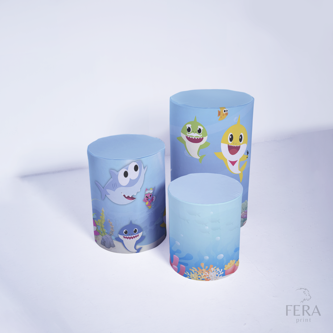 Kit Capa Cilindros + Capa Painel Bebê Tubarão Sublimado