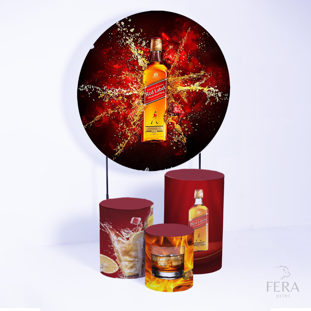 Kit Capa Cilindros + Capa  Painel Whisky Vermelho Sublimado