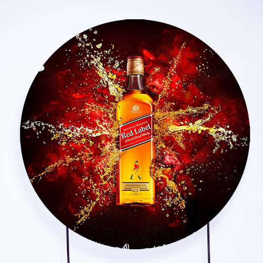 Painel Redondo Whisky Vermelho Sublimado