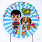 Painel Redondo Menino e o Cachorro Sublimado