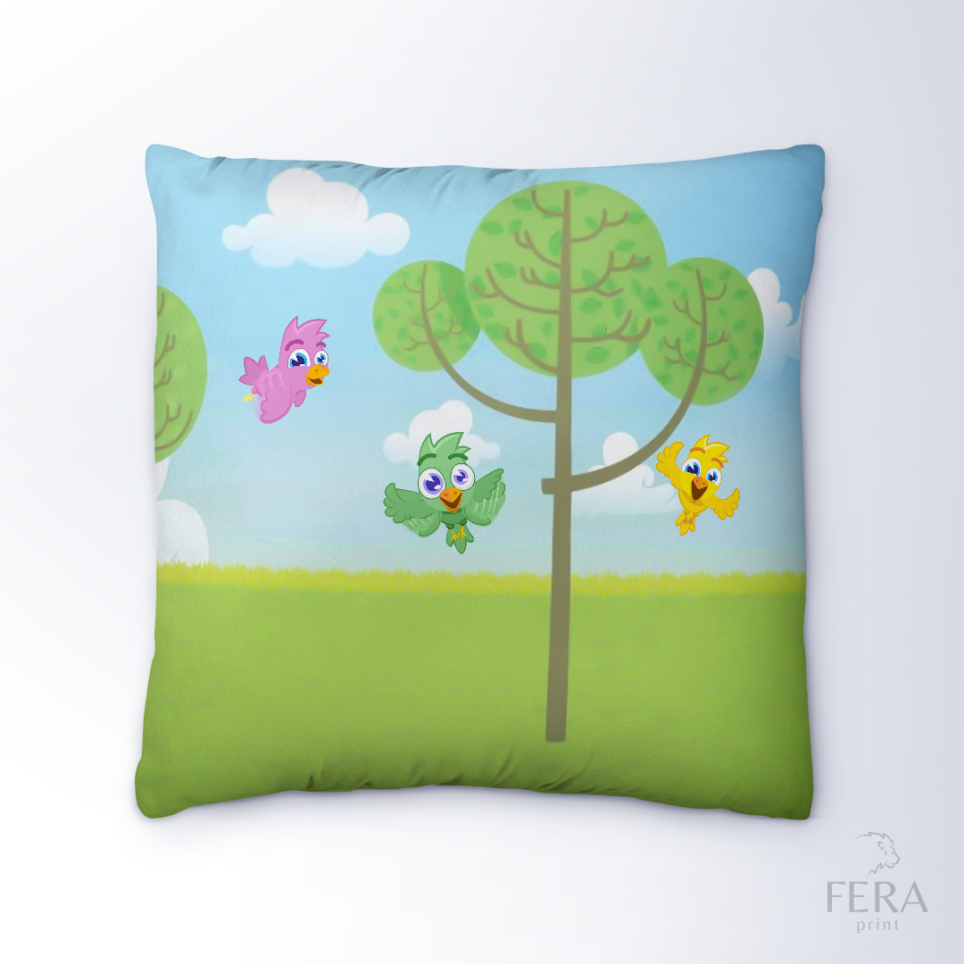 Capa de Almofada Estampada Decorativa 35X35cm - Apenas 1 unidade