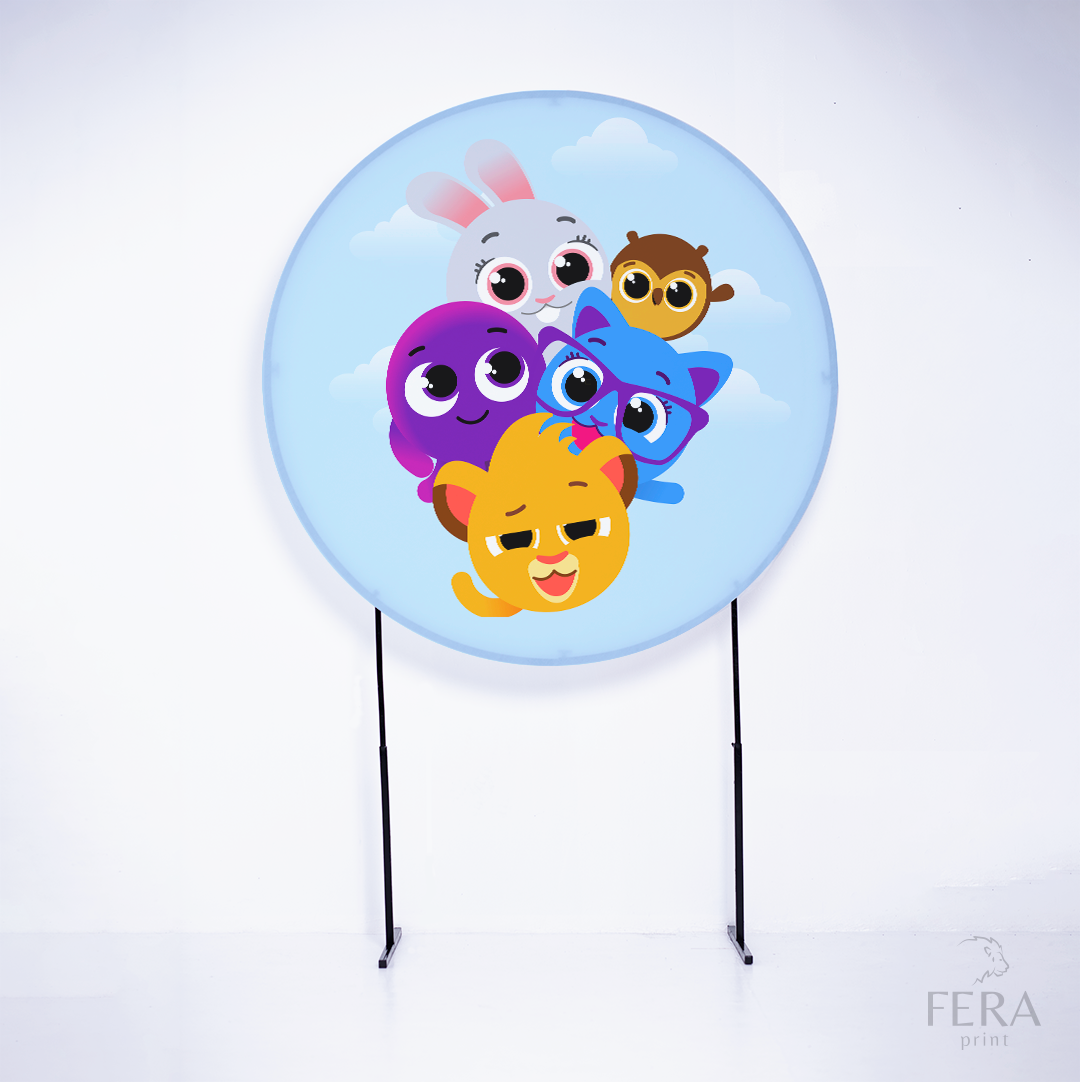 Kit Painéis + Trio Capa Cilindro Casado Bichinhos Sublimado