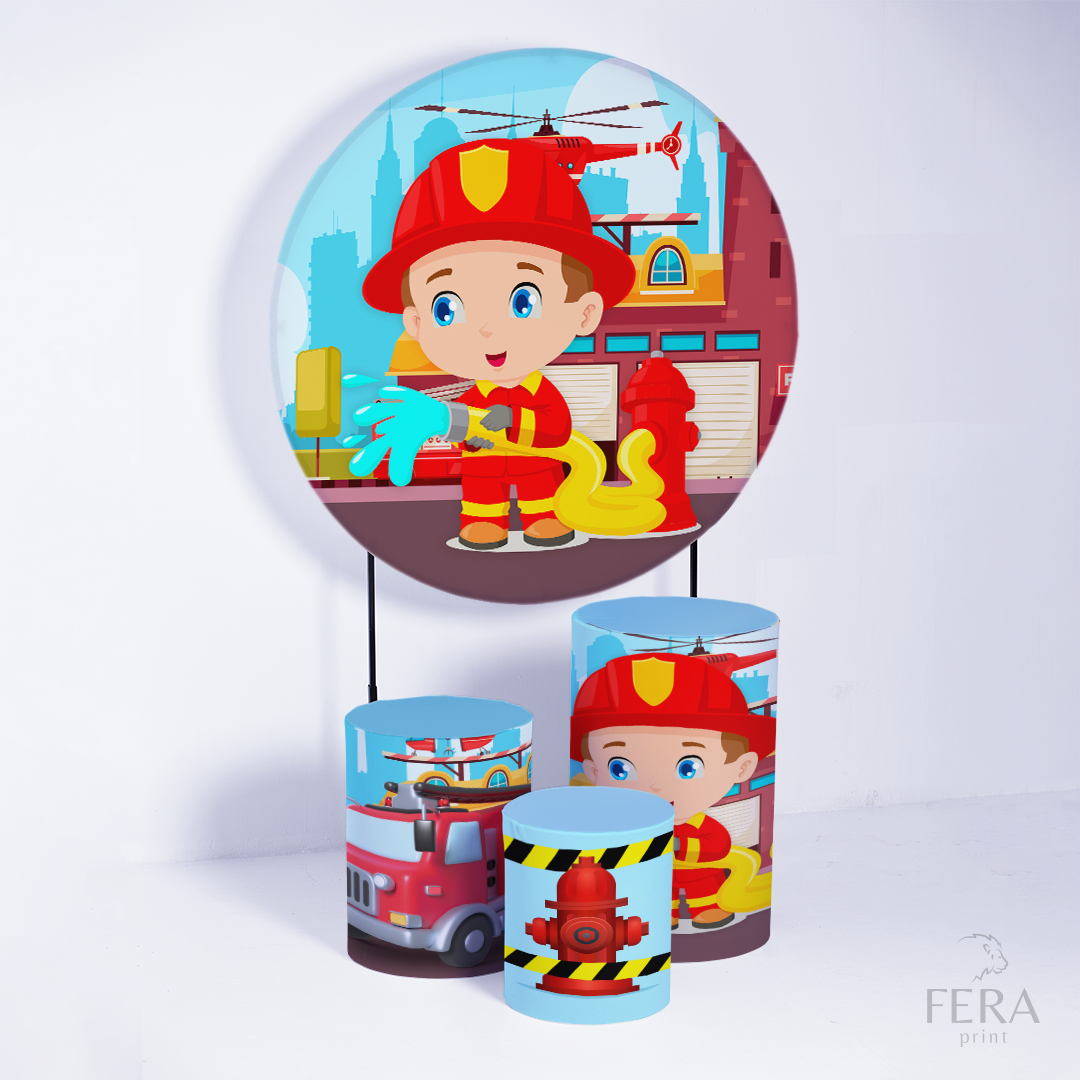 Kit Capa Cilindros + Capa Painel Bombeiro Sublimado