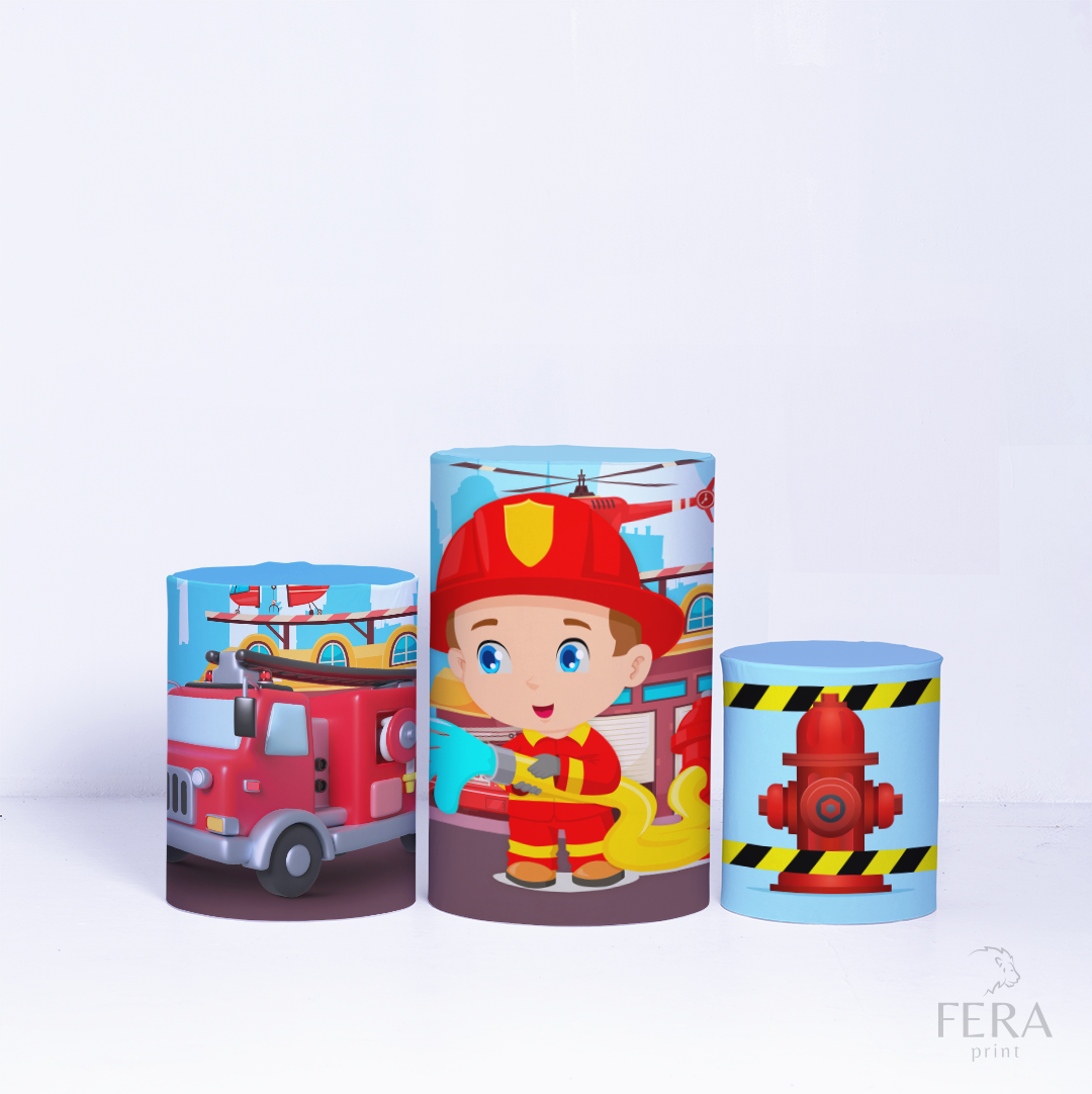 Kit Capa Cilindros + Capa Painel Bombeiro Sublimado