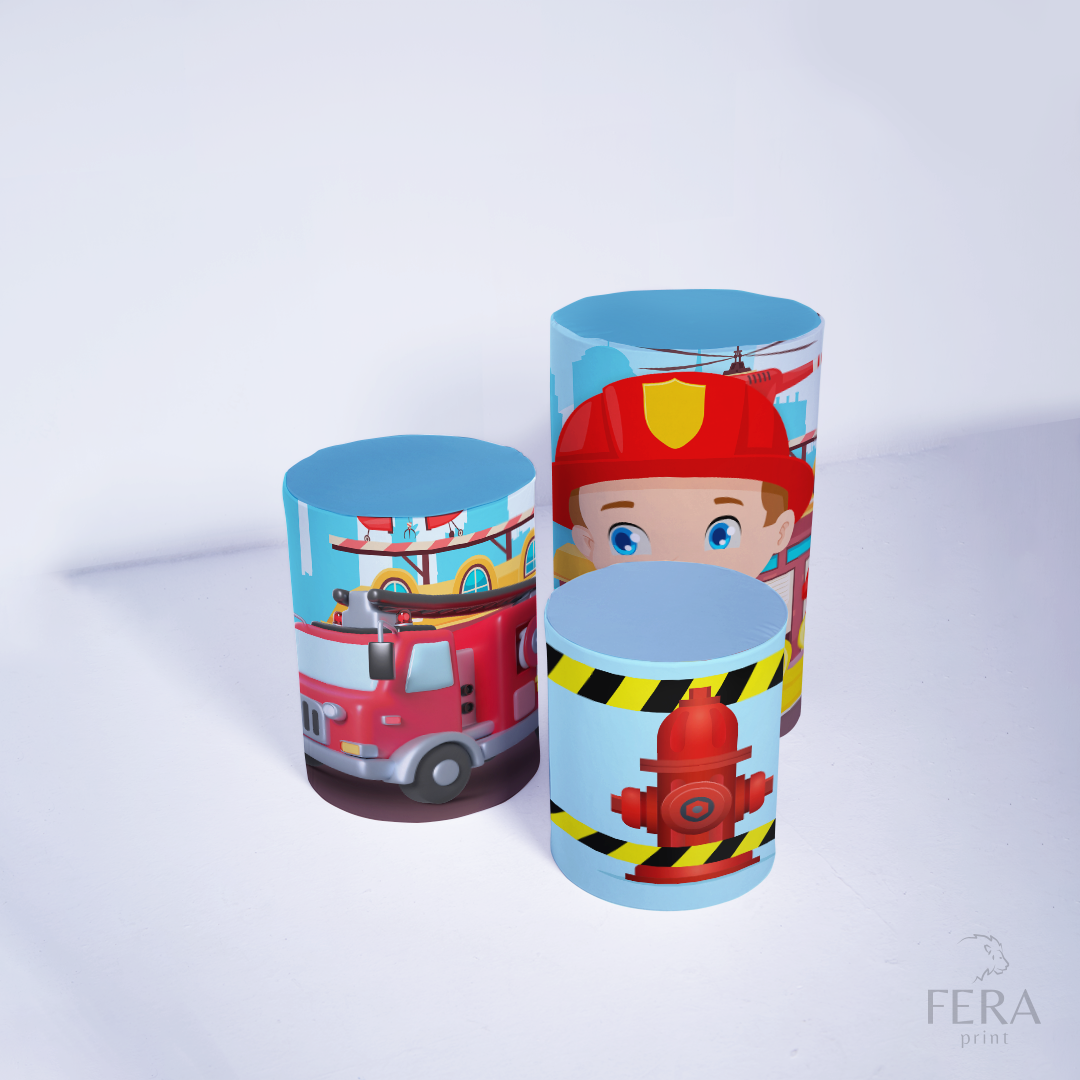 Kit Capa Cilindros + Capa Painel Bombeiro Sublimado