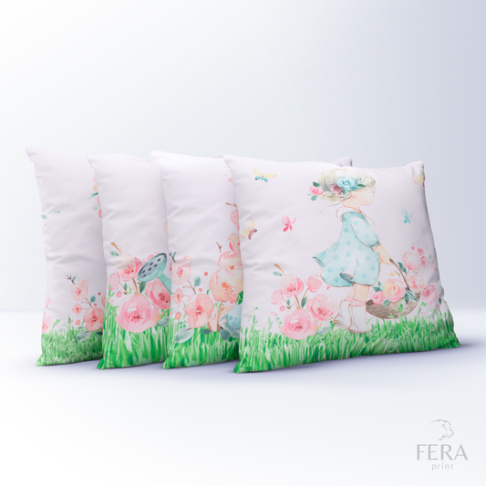 Capa de Almofada Estampada Decorativa 35X35cm - Apenas 1 unidade