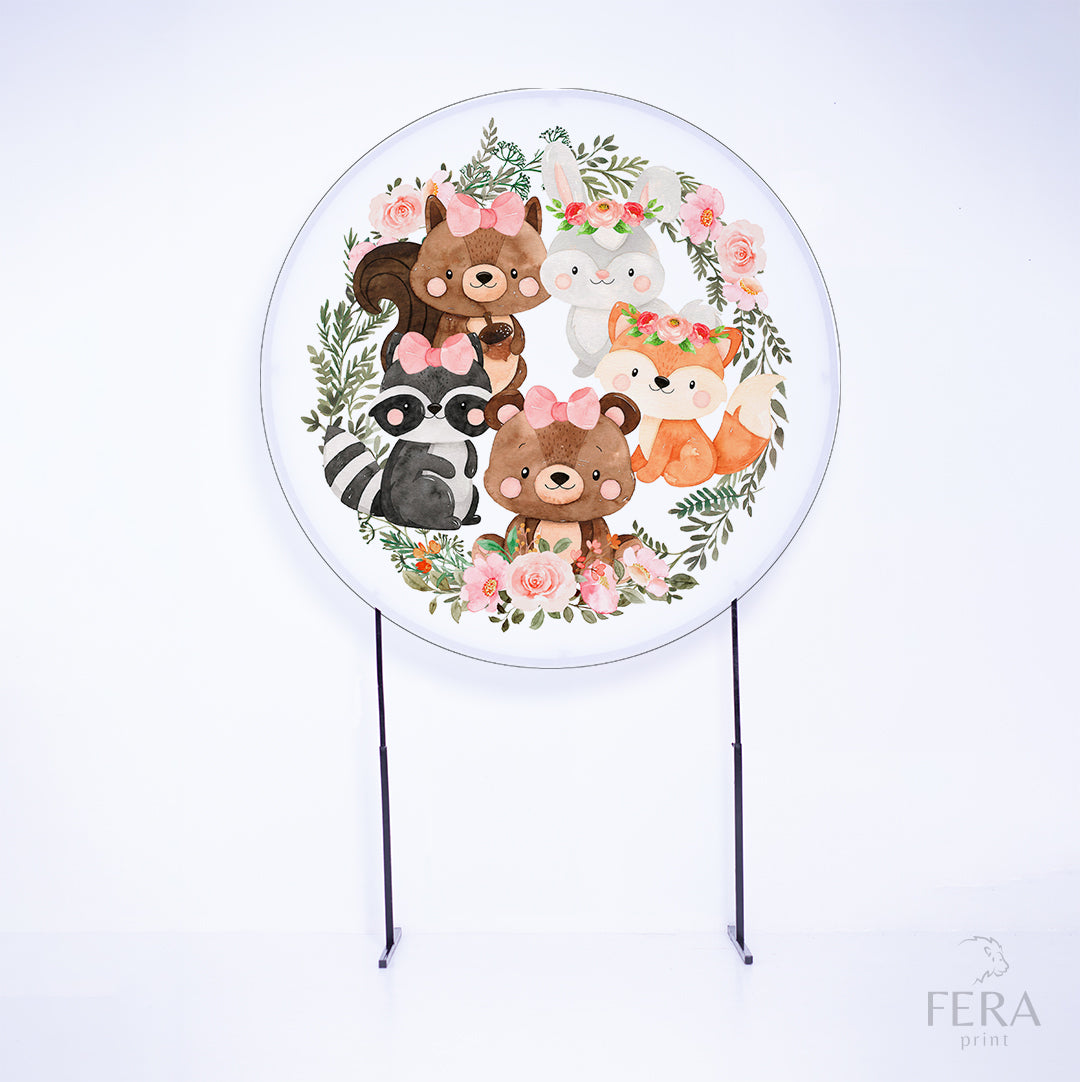 Painel Redondo Bosque Sublimado