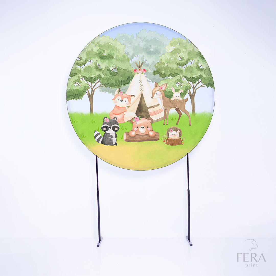 Painel Redondo Bosque Sublimado