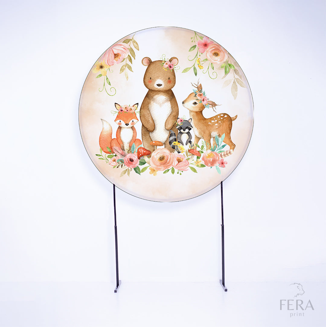 Painel Redondo Bosque Sublimado