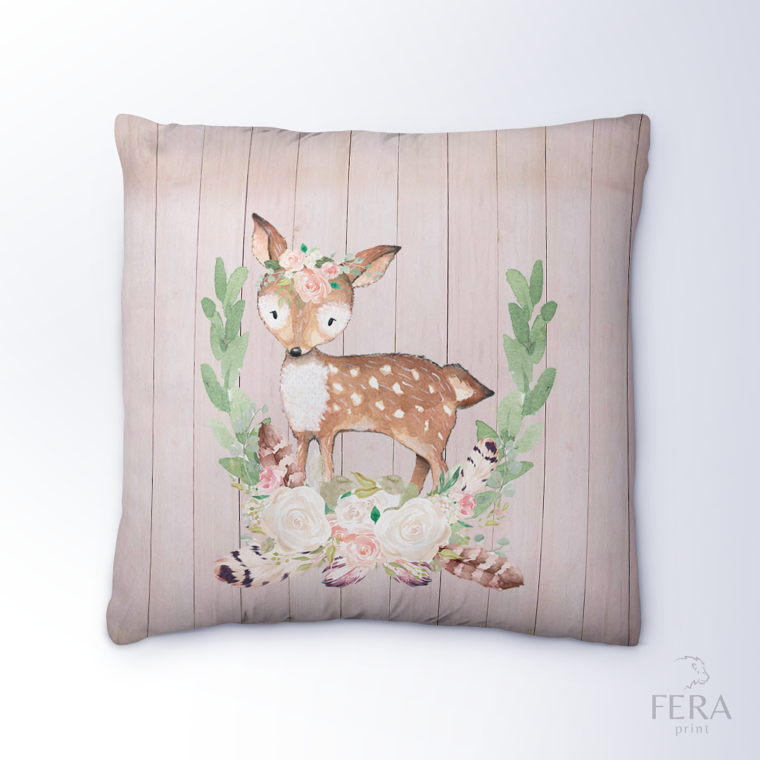 Capa de Almofada Estampada Decorativa 35X35cm - Apenas 1 unidade