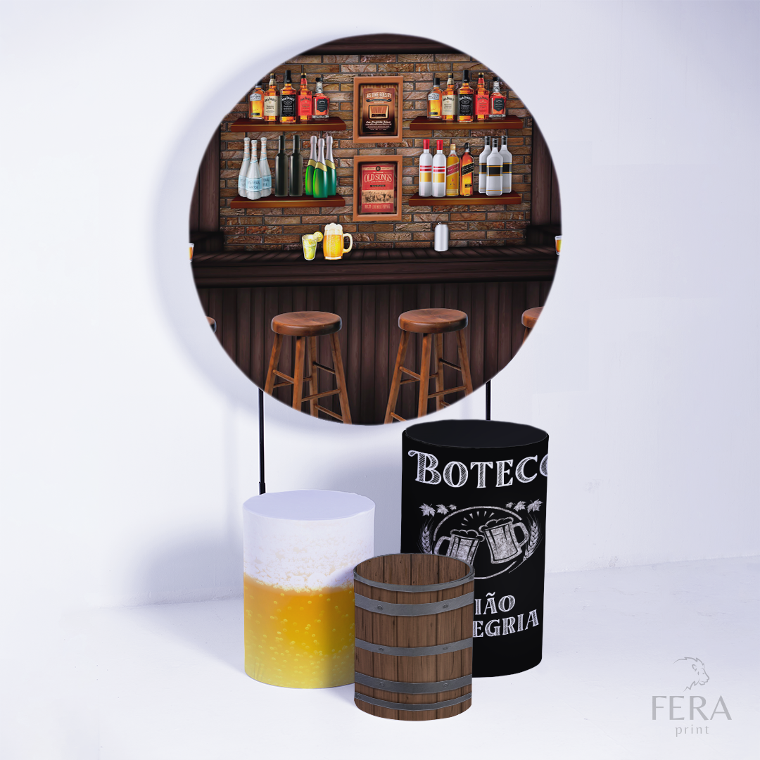 Kit Capa Cilindros + Capa Painel Boteco Balcão Sublimado