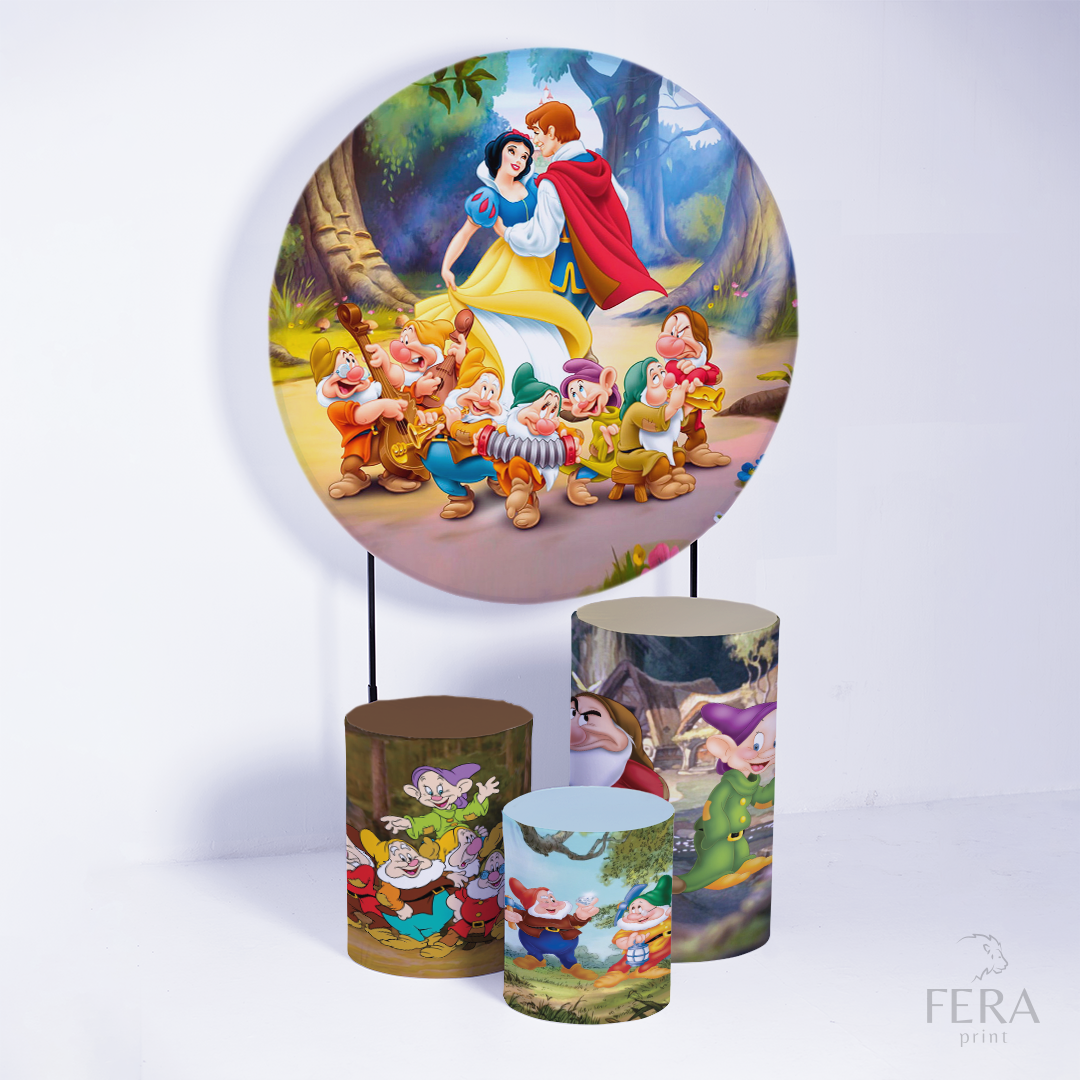 Kit Capa Cilindros + Capa Painel Princesa Branca Sublimado