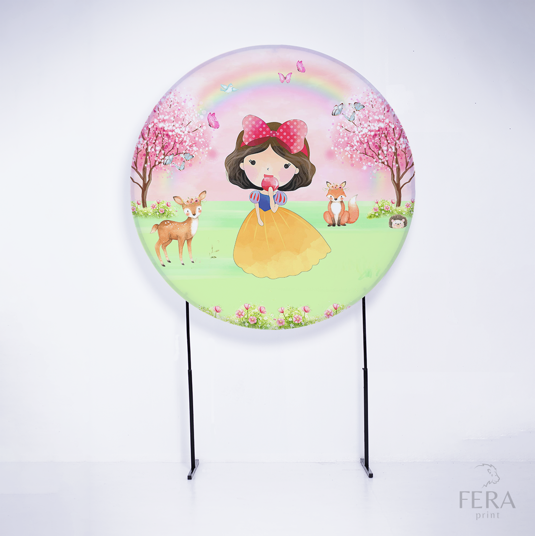 Painel Redondo Princesa Maça  Sublimado