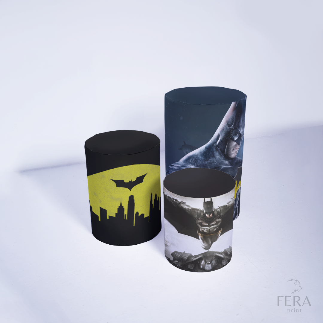 Kit Capa Cilindros + Capa Painel Herói Morcego Arkham Sublimado