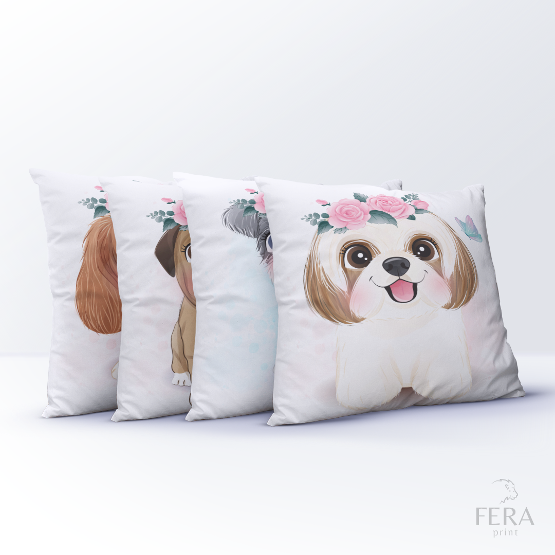 Capa de Almofada Estampada Decorativa 35X35cm - Apenas 1 unidade
