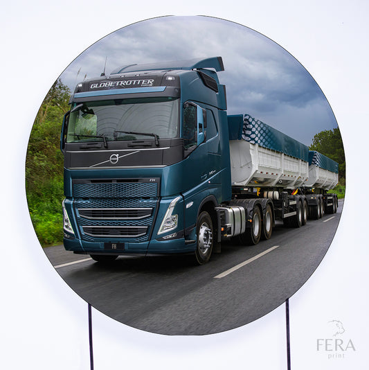 Painel Redondo Caminhãos Sublimado