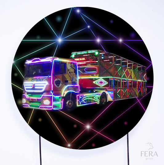 Painel Redondo Caminhãos Sublimado