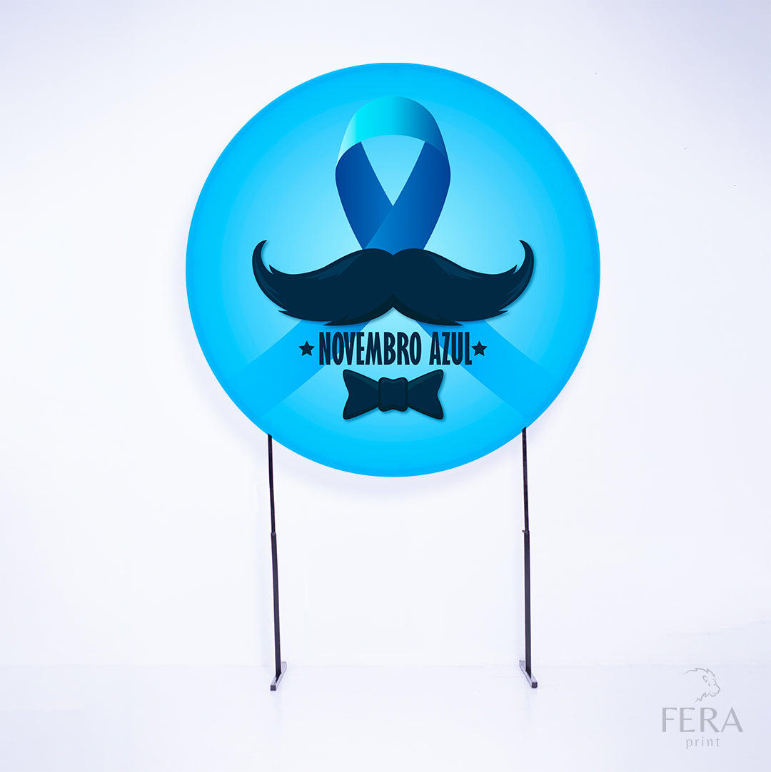 Painel Redondo Novembro Azul Sublimado