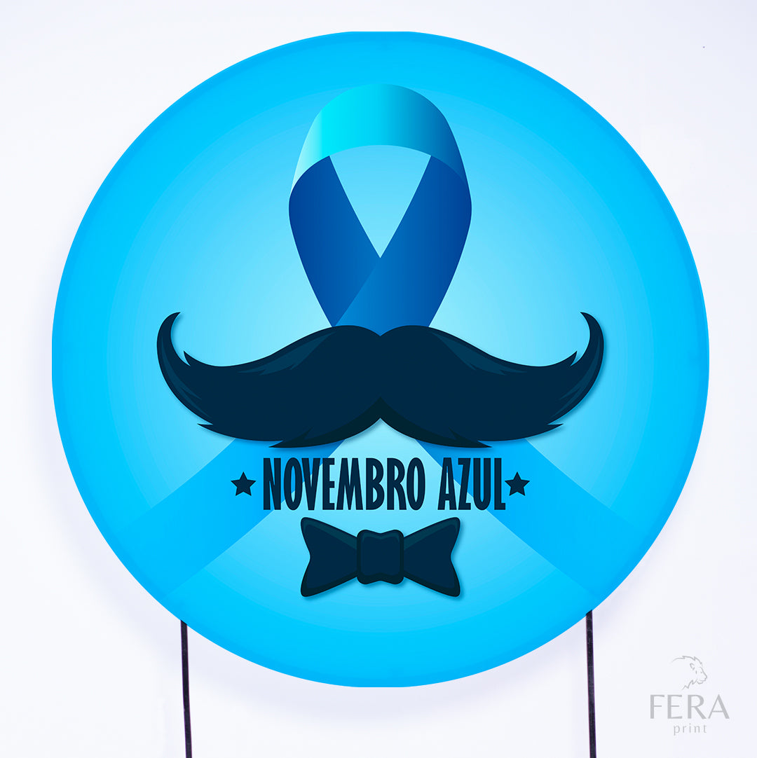 Painel Redondo Novembro Azul Sublimado