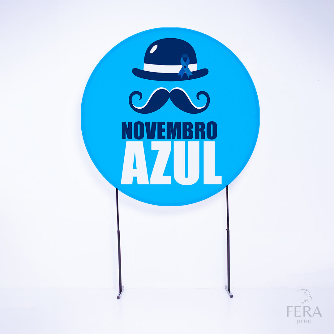 Painel Redondo Novembro Azul Sublimado