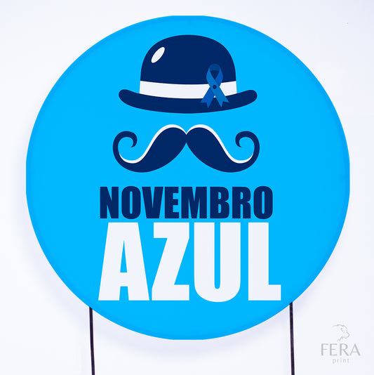 Painel Redondo Novembro Azul Sublimado