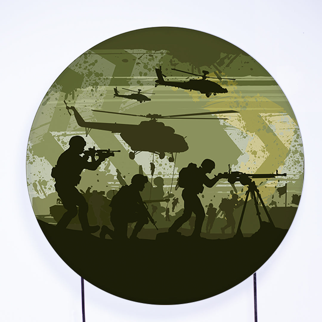 Painel Redondo Camuflado Sublimado