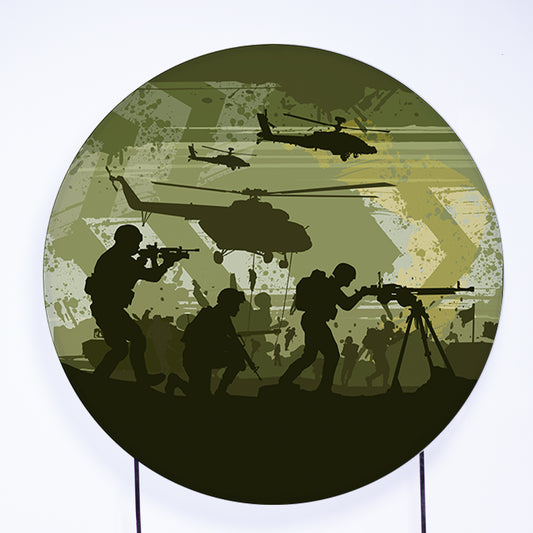 Painel Redondo Camuflado Sublimado