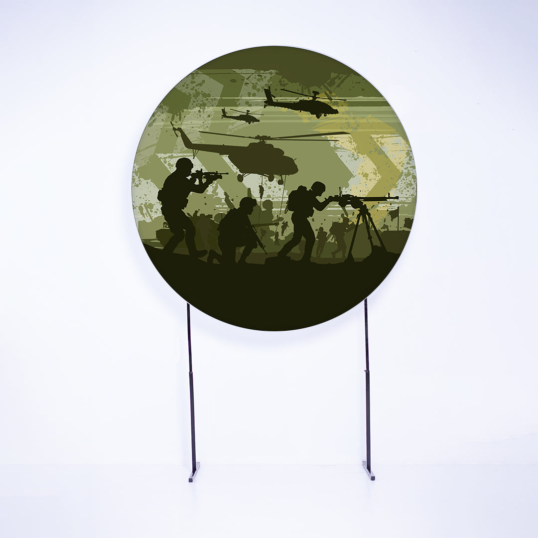 Painel Redondo Camuflado Sublimado