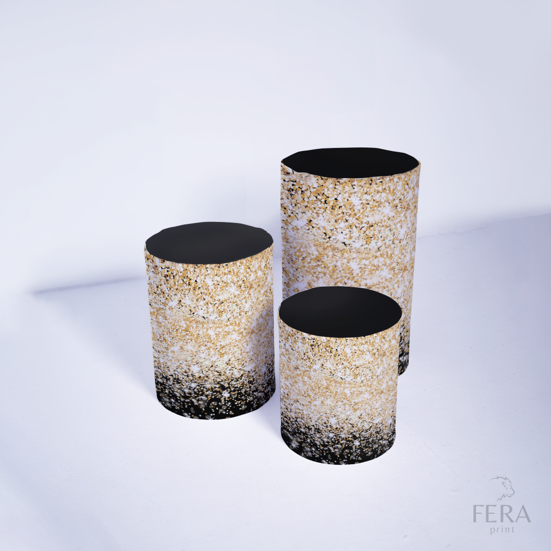 Kit Capa Cilindros + Capa Painel Carnaval Glitter Sublimado