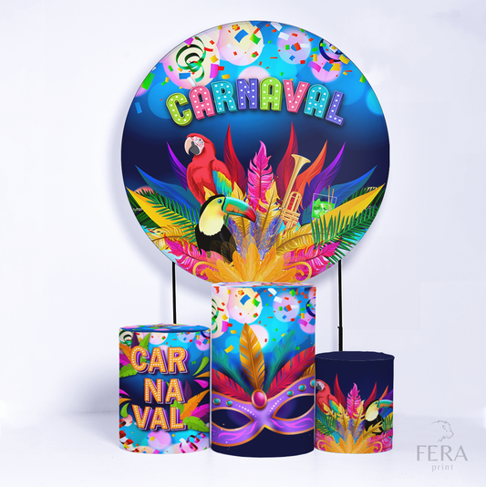 Kit Capa Cilindros + Capa Painel Carnaval Sublimado