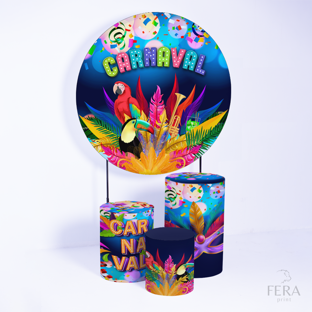 Kit Capa Cilindros + Capa Painel Carnaval Sublimado