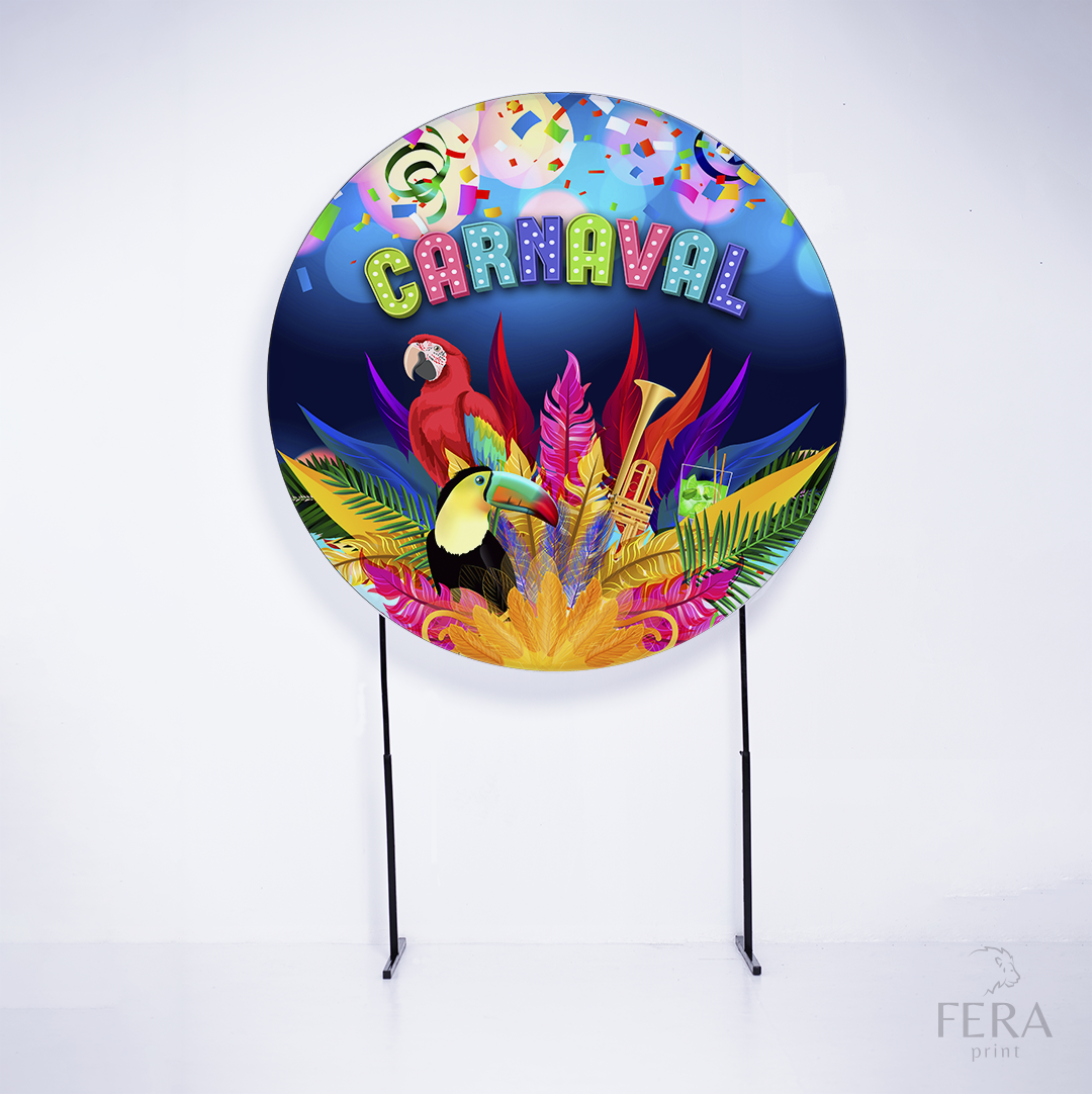 Painel Redondo Carnaval Sublimado