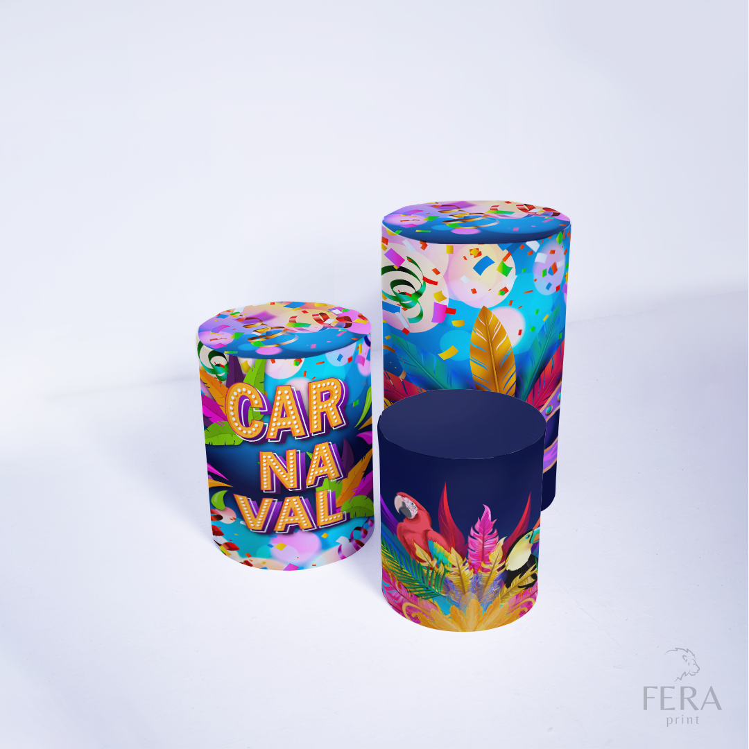 Kit Capa Cilindros + Capa Painel Carnaval Sublimado