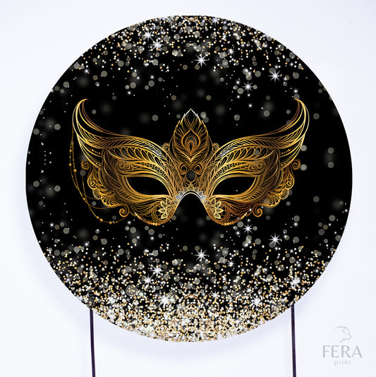 Painel Redondo Carnaval Máscara Sublimado