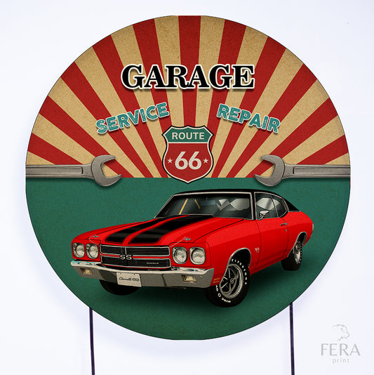 Painel Redondo Carro Clássico Sublimado