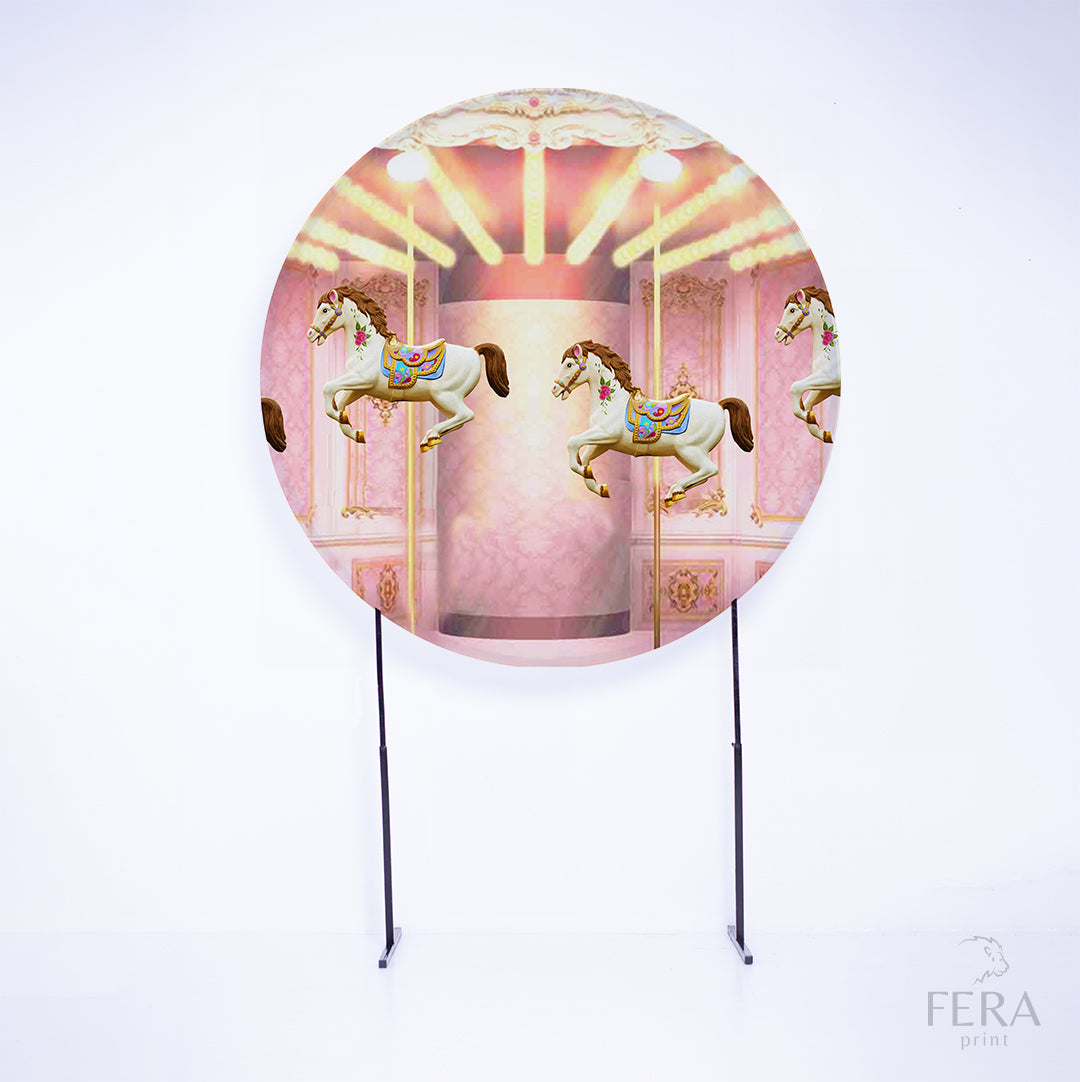 Painel Redondo Carrossel Sublimado