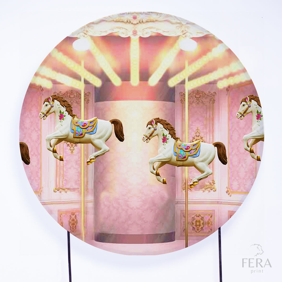 Painel Redondo Carrossel Sublimado