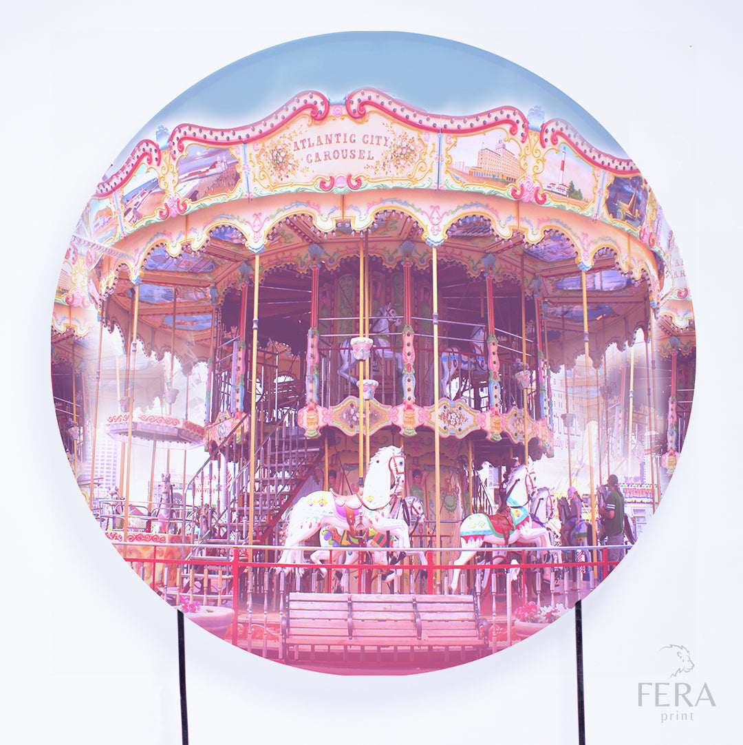 Painel Redondo Carrossel Sublimado